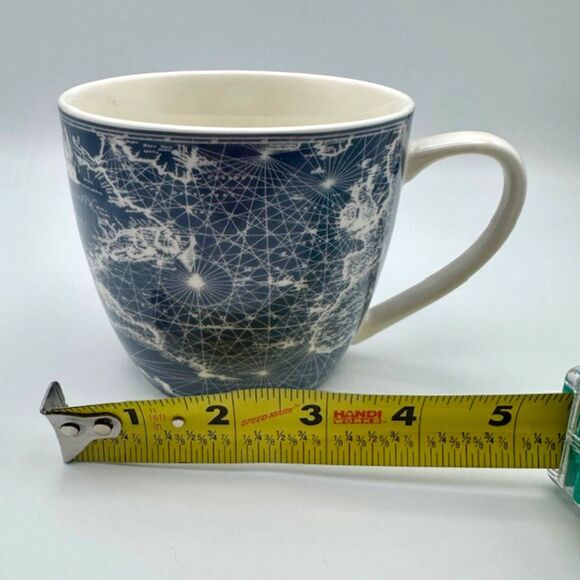 Set of 2 PIMPERNEL VTG Discontinued Mar del Nort Nautical Map 16oz Ceramic Mugs - Picture 12 of 13